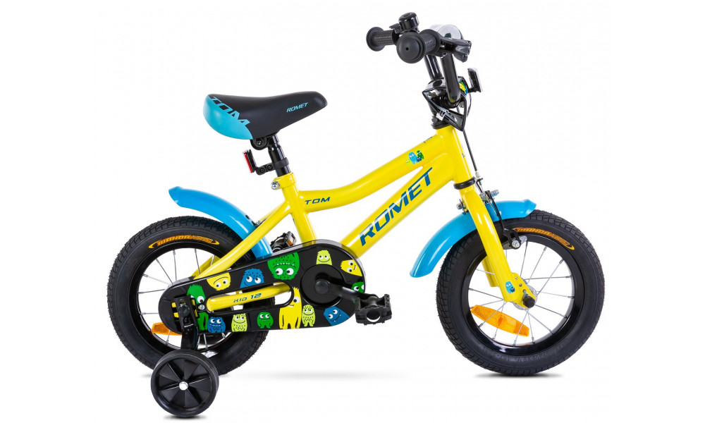 Velosipēds Romet Tom 12" 2025 yellow-blue - 1