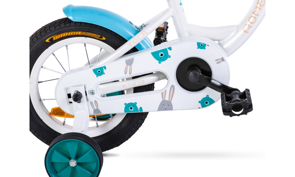 Velosipēds Romet Tola 12" 2025 white-turquoise - 2