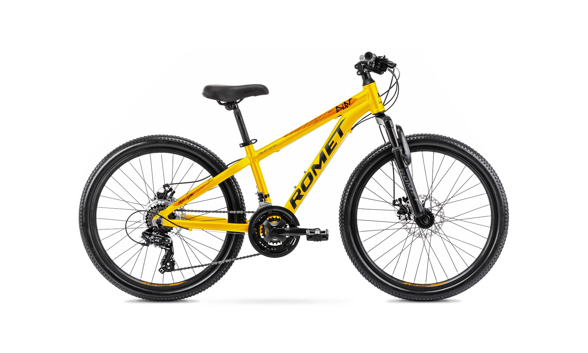 Velosipēds Romet Rambler DIRT 24 2025 yellow-orange 