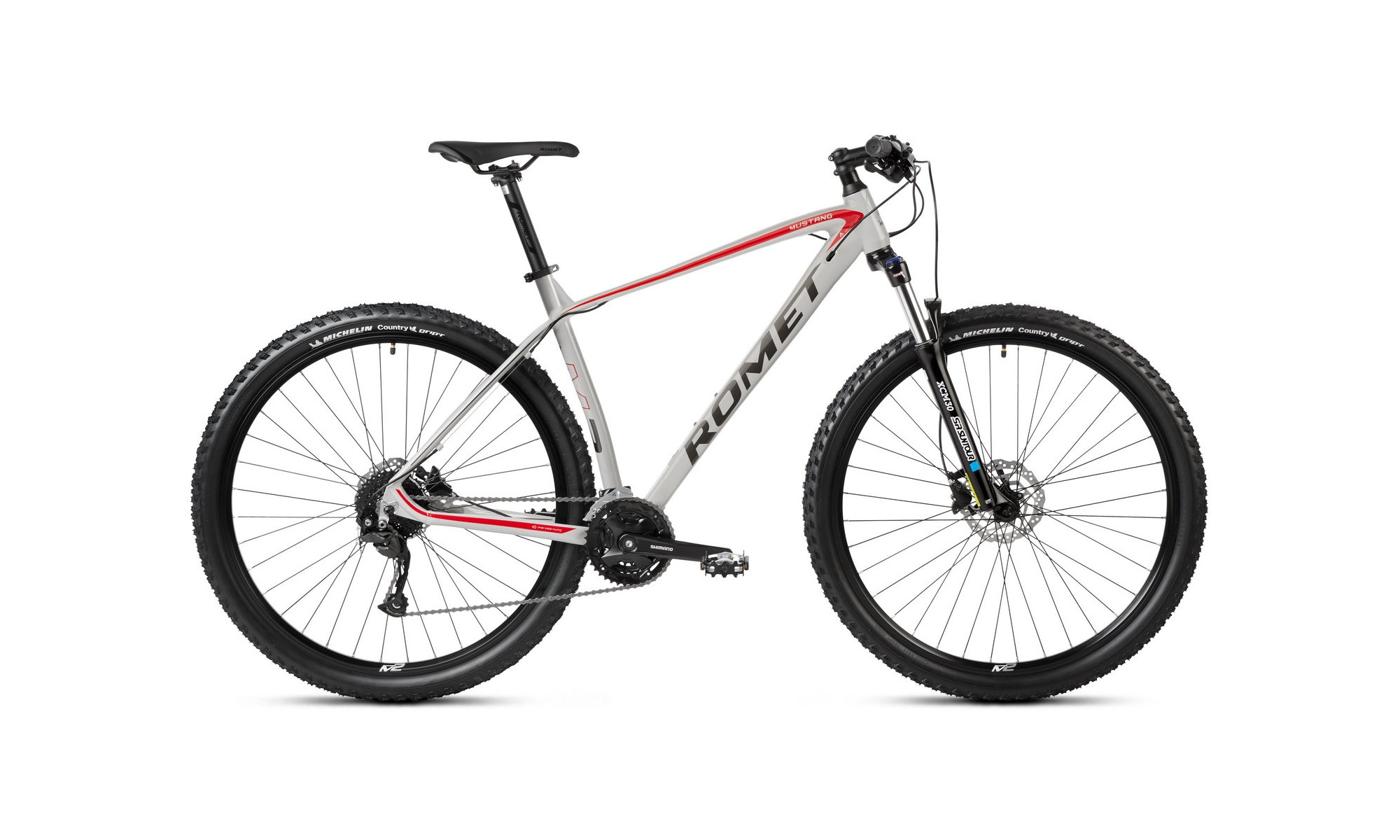 Velosipēds Romet Mustang M2 2025 grey-red 