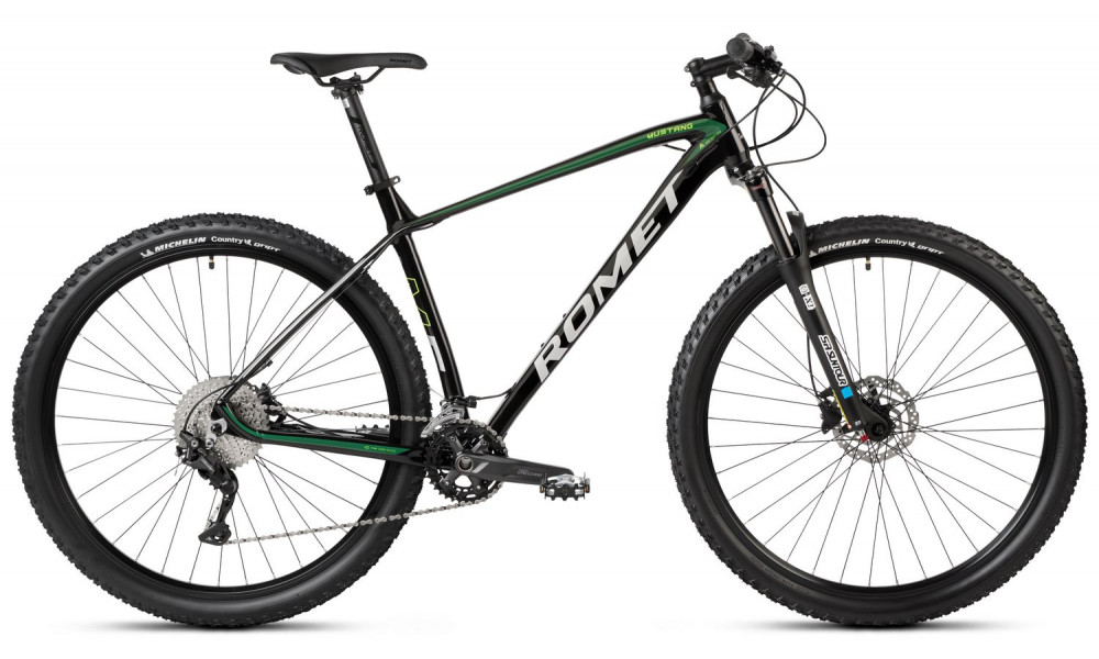 Velosipēds Romet Mustang M5 2025 black-green 