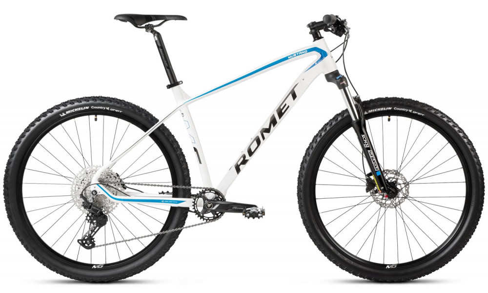 Velosipēds Romet Mustang M6 2024 white-blue 