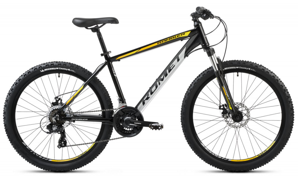 Velosipēds Romet Rambler R6.2 2025 black-yellow 