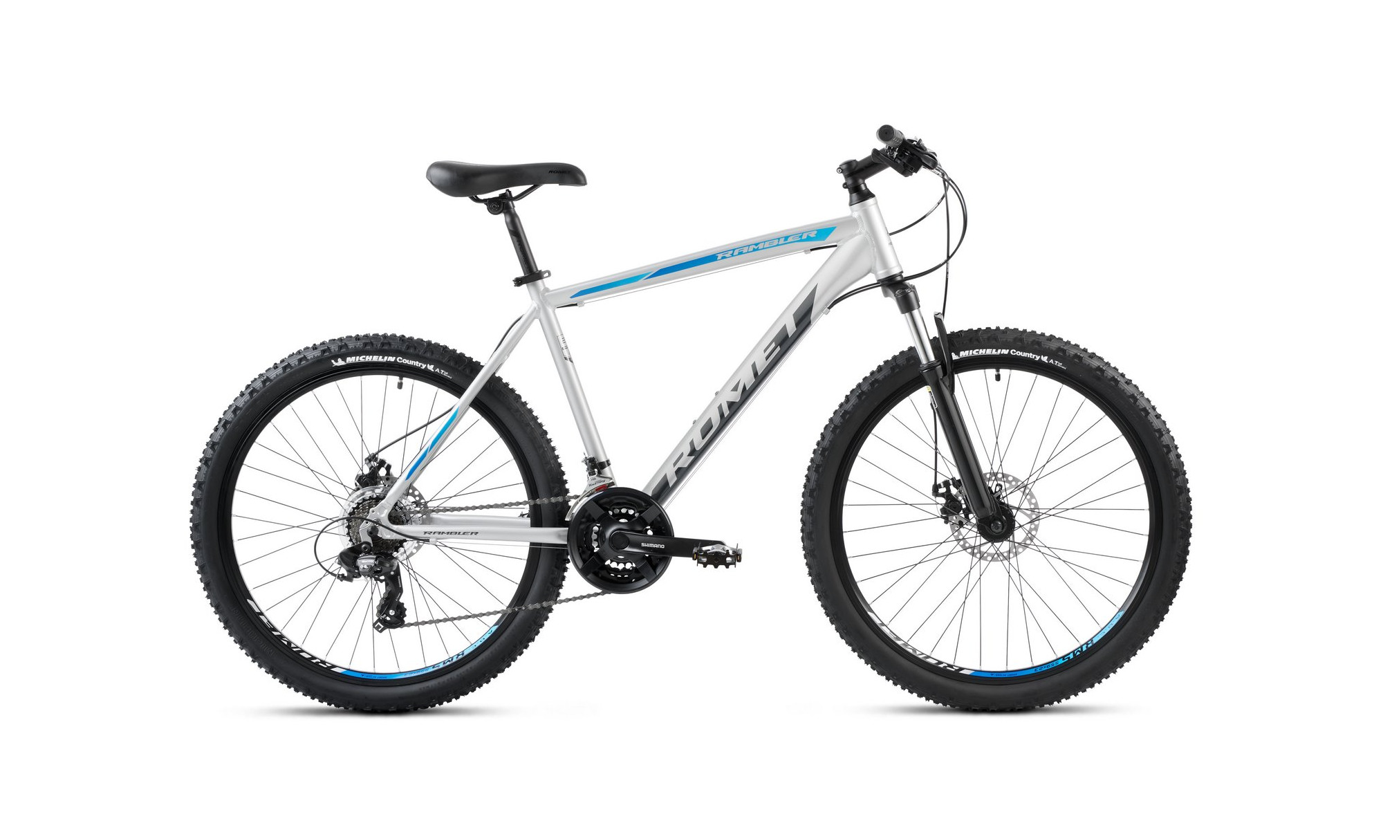 Velosipēds Romet Rambler R6.2 2024 silver-blue 