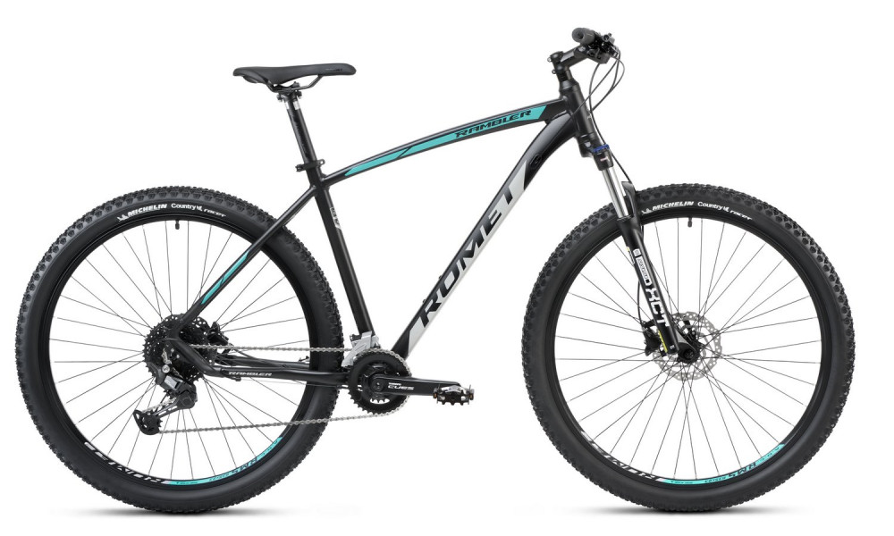 Velosipēds Romet Rambler R9.4 CS 2024 black-turquoise-grey 