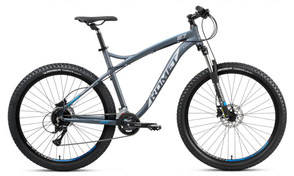 Velosipēds Romet Rambler FIT 27.5 2025 black-silver-blue 