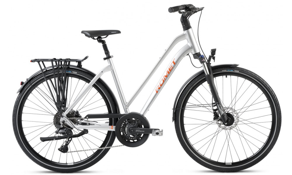 Velosipēds Romet Gazela 6 CS 2025 silver-orange 