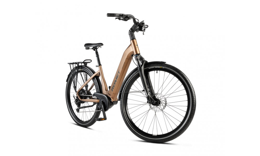 Elektriskais velosipēds Romet e-Modeco URB 2.0 540WH 2025 brown-black - 1