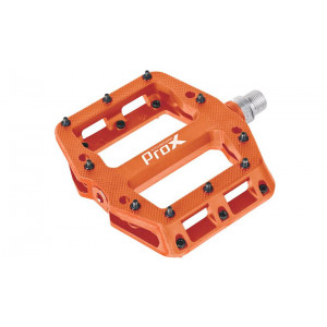 Pedāļi ProX Base Pro 26 plastic Pins axle Cr-Mo orange