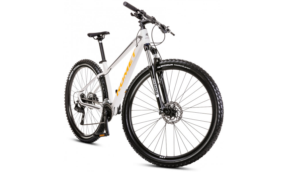 Velosipēds Romet Mustang M1 CS 2024 white-yellow - 1