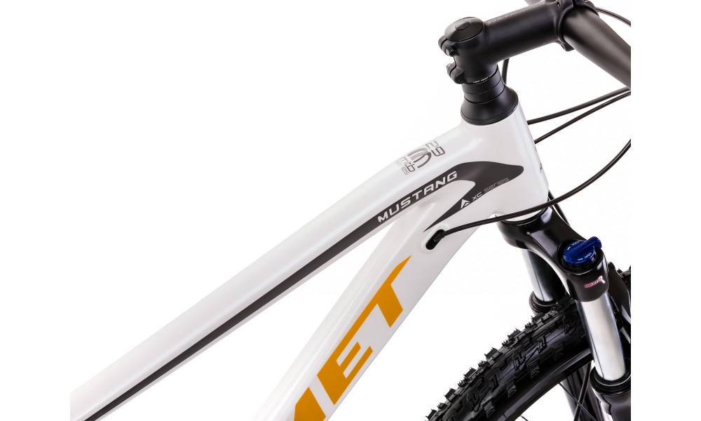 Velosipēds Romet Mustang M1 CS 2024 white-yellow - 7