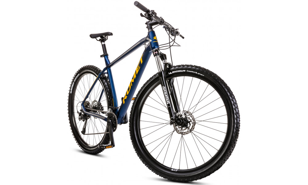 Velosipēds Romet Mustang M3 CS 2025 dark blue-yellow - 1