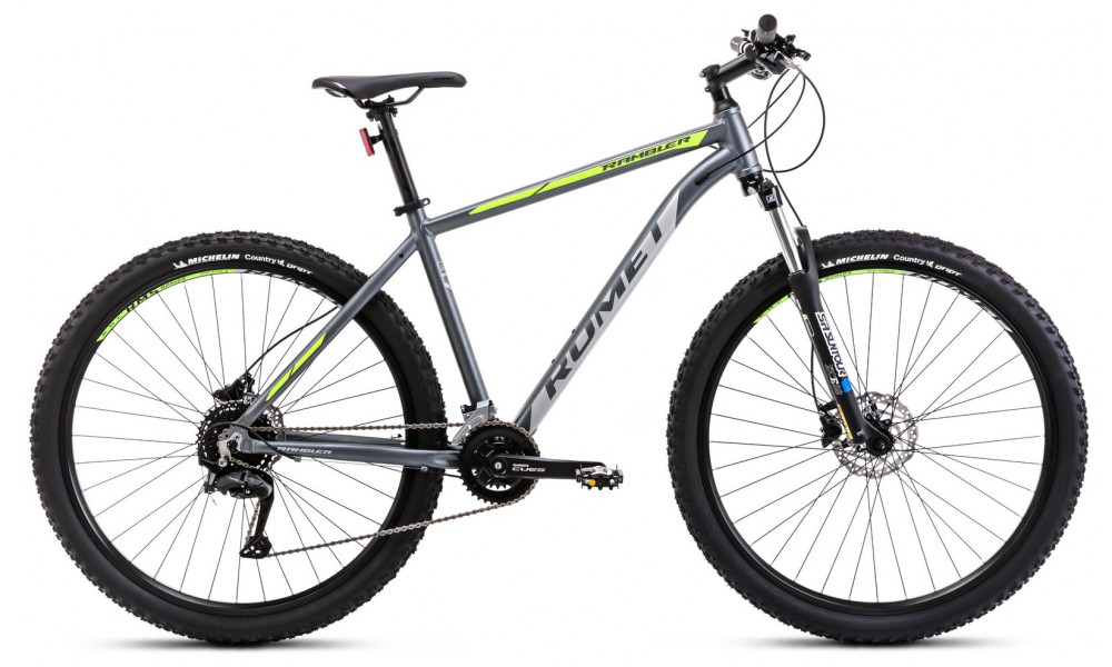 Velosipēds Romet Rambler R9.2 CS 2025 grey-green-silver - 1