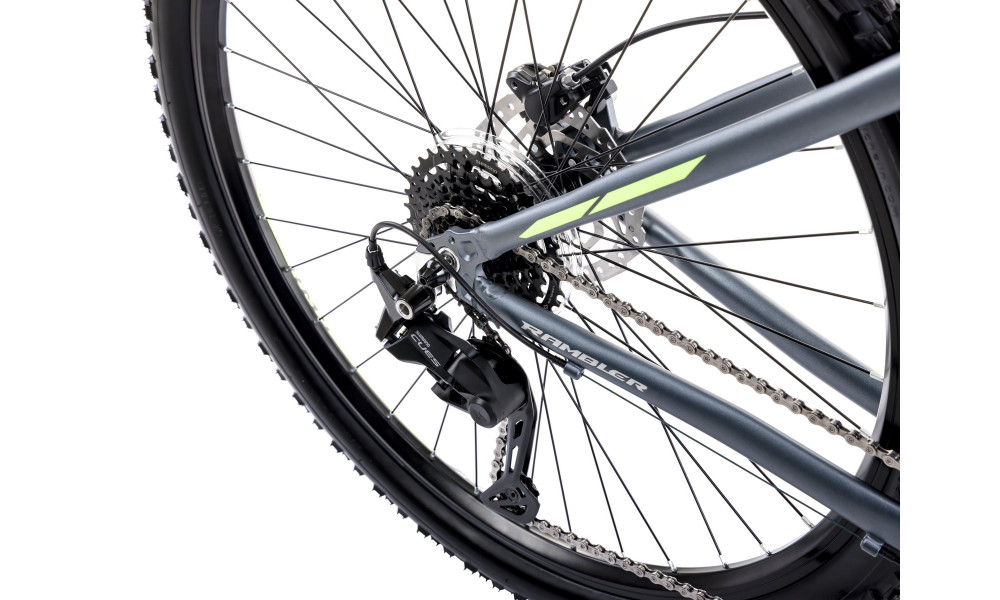 Velosipēds Romet Rambler R9.2 CS 2025 grey-green-silver - 3