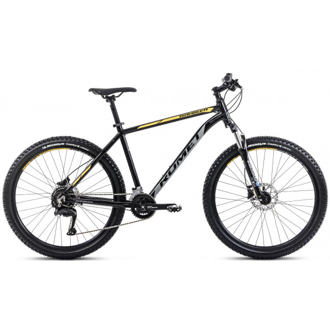 Velosipēds Romet Rambler R7.2 CS 2025 black-grey-yellow