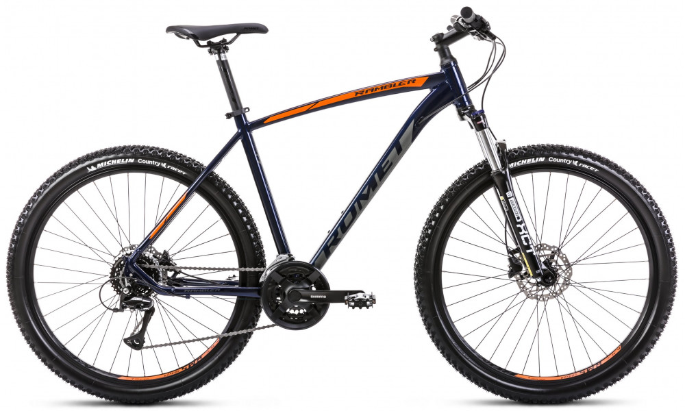 Velosipēds Romet Rambler R7.3 2025 dark blue-orange - 1