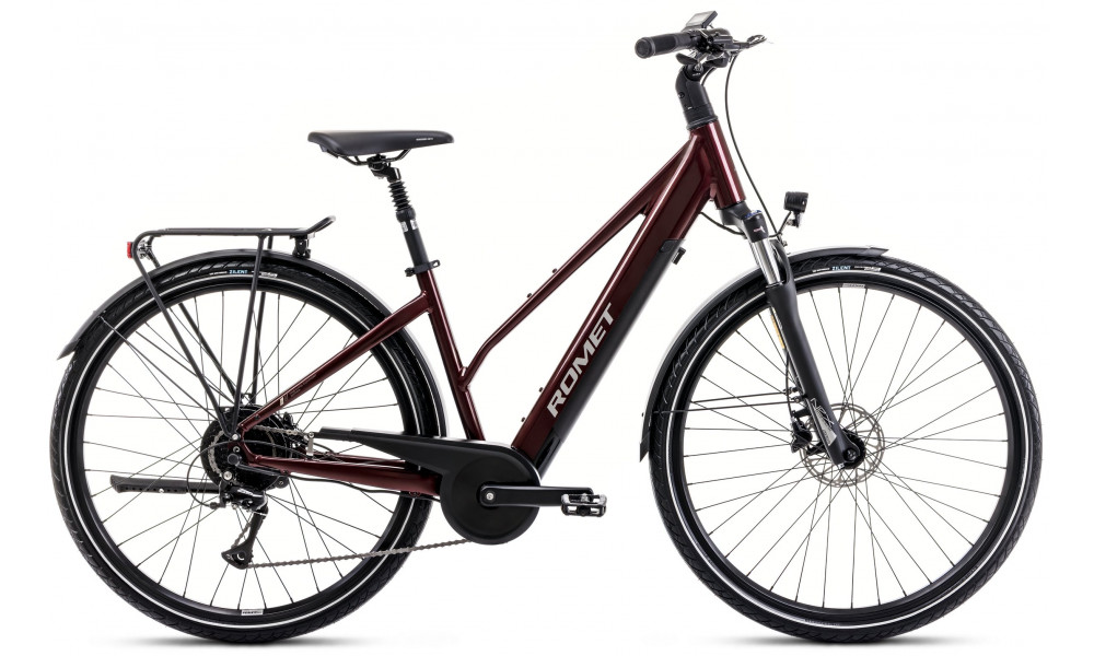 Elektriskais velosipēds Romet e-Gazela 1.0 504WH 2025 bordo - 1