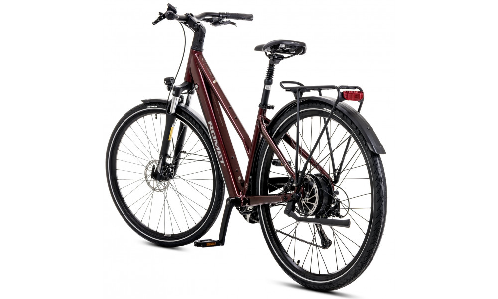 Elektriskais velosipēds Romet e-Gazela 1.0 504WH 2025 bordo - 10