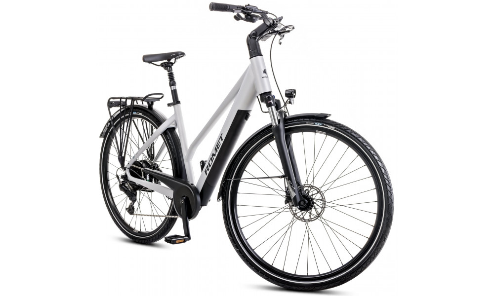 Elektriskais velosipēds Romet e-Gazela 2.0 504WH 2025 silver - 1