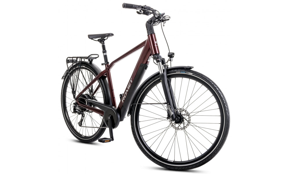 Elektriskais velosipēds Romet e-Wagant 1.0 504WH 2025 bordo - 1