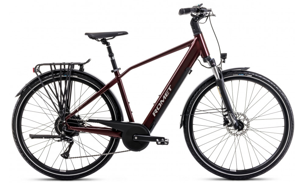 Elektriskais velosipēds Romet e-Wagant 1.0 504WH 2025 bordo - 10