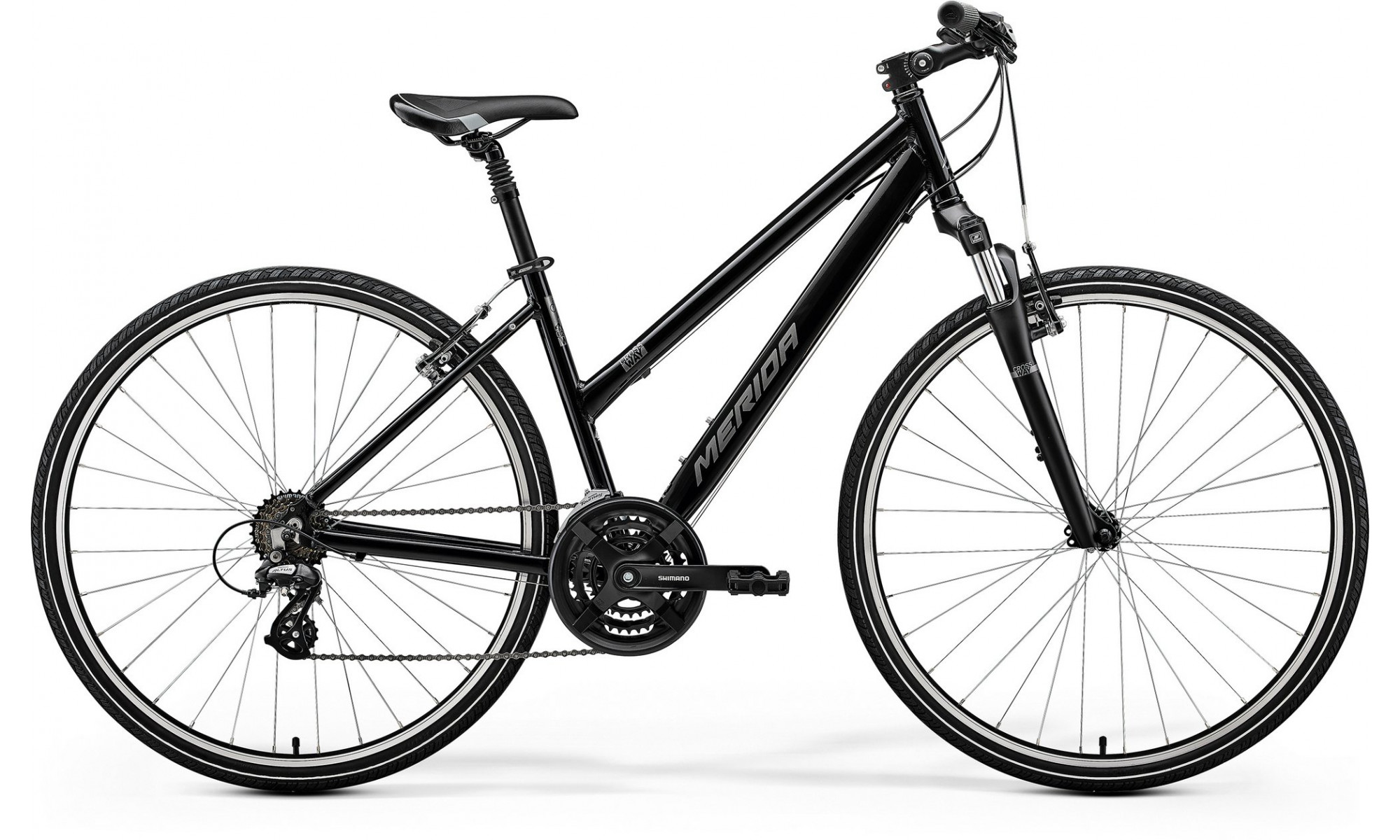 Velosipēds Merida Crossway 10-V I1 Lady black(silver) 