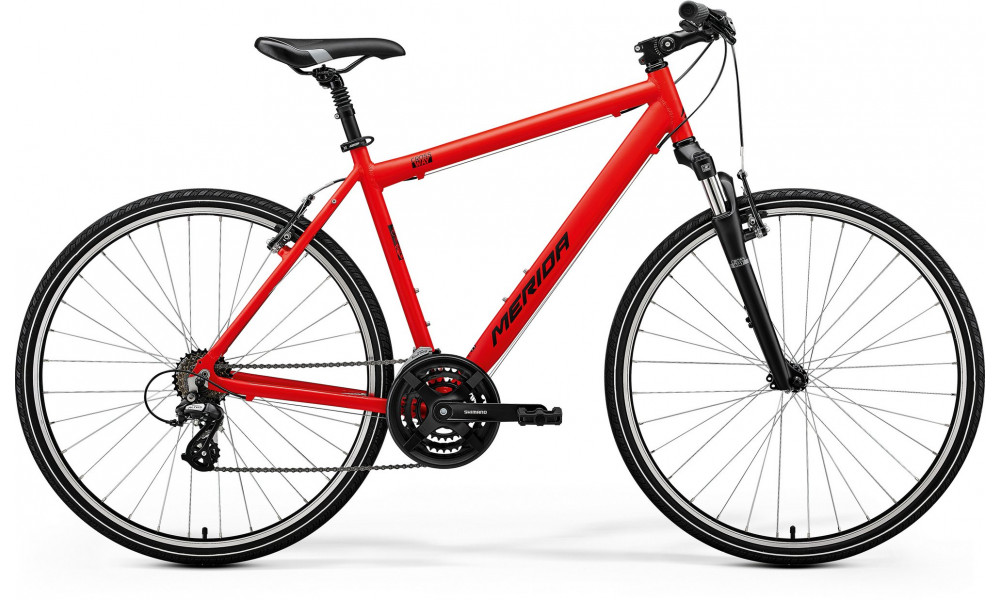 Velosipēds Merida Crossway 10-V I1 matt race red(black) 