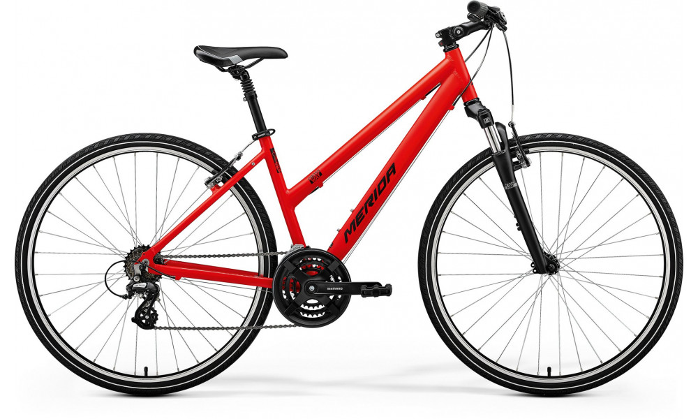 Velosipēds Merida Crossway 10-V I1 Lady matt race red(black) 