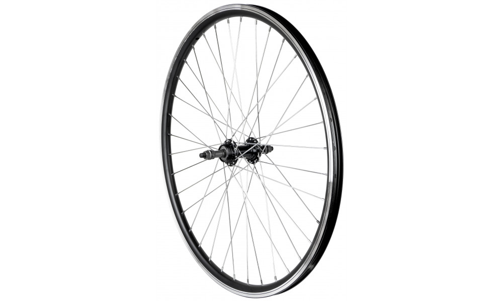 Aizmugurējais ritenis 26" Alu freewheel rumba (mašīnas gultņi), DoubleWall black aploce 