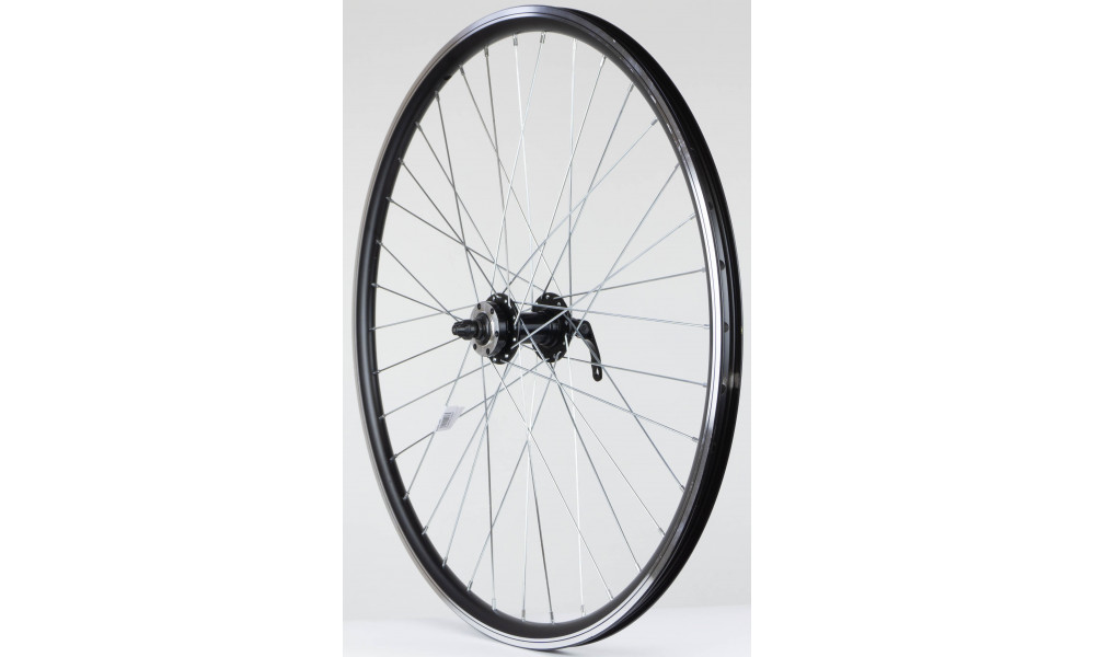 Priekšējais ritenis 27.5" Alu disc QR rumba, machinery bearings DoubleWall black aploce 30mm 