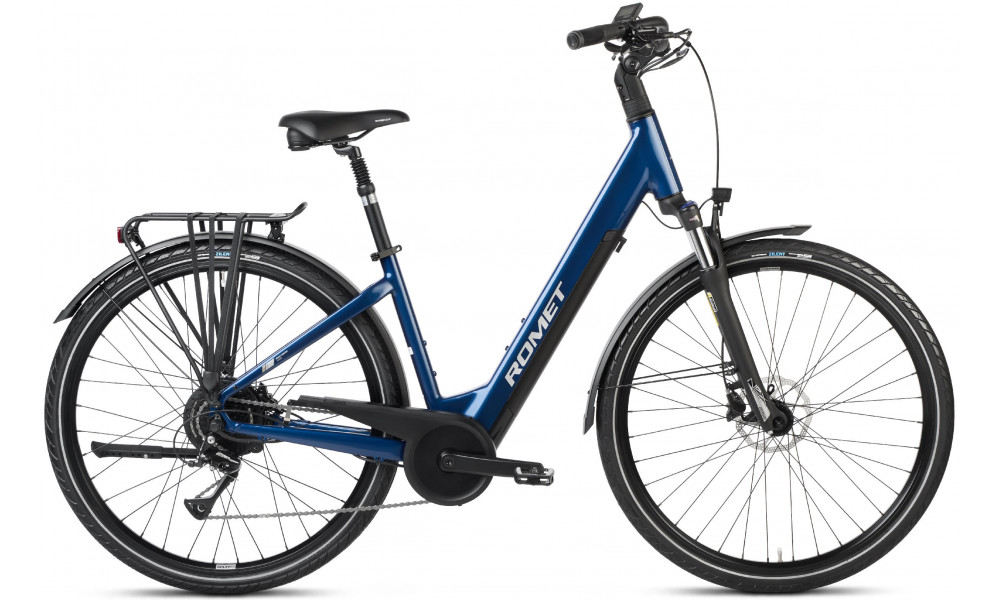 Elektriskais velosipēds Romet e-Modeco URB 1.0 504WH 2024 dark blue-silver 