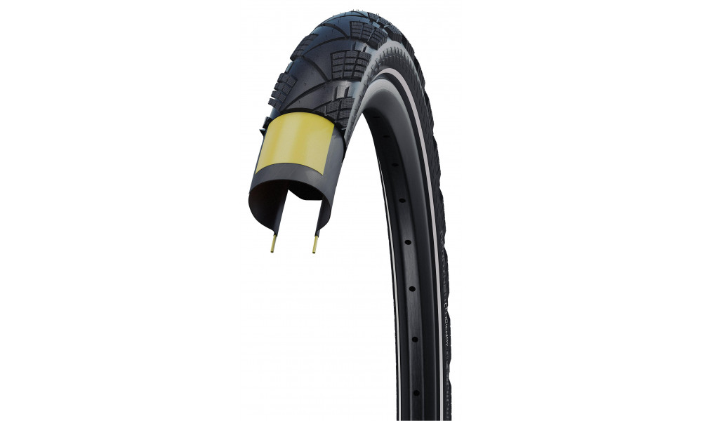 Riepa 28" Schwalbe Marathon Efficiency HS 617, Evo Fold. 40-622 / 28x1.50, 700x38C Super Race Addix Race Black-Reflex - 2