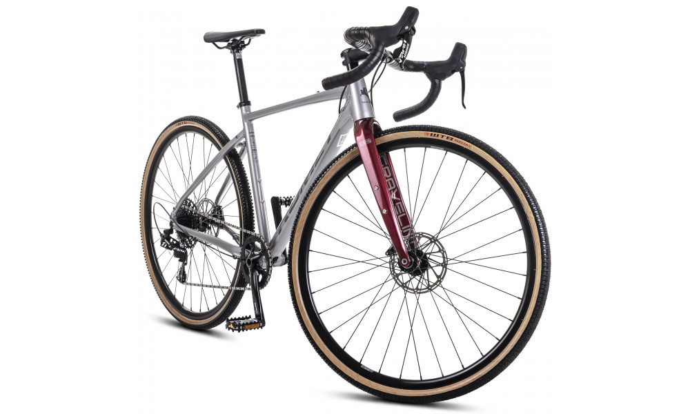 Velosipēds Romet Boreas 2 2024 bright graphite-bordo - 1