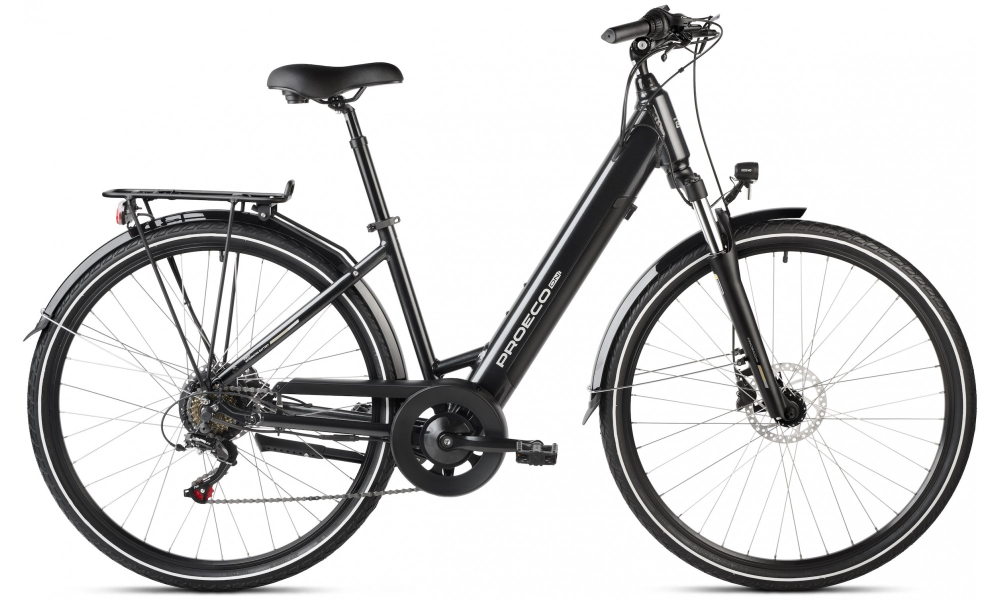 Elektriskais velosipēds ProEco:ON Wave 1.0 504Wh graphite-silver - 1