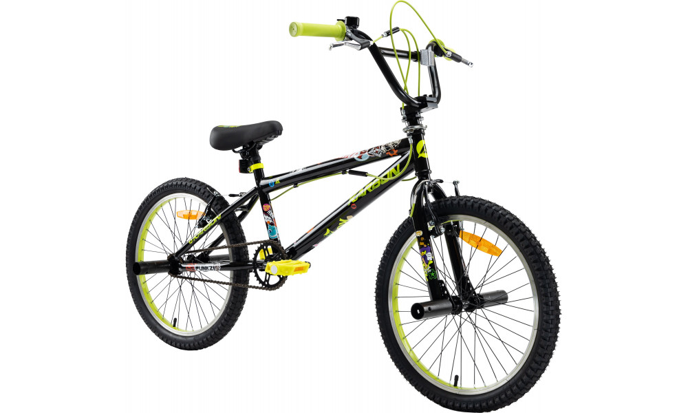 Velosipēds Karbon BMX 20 black-lime - 1