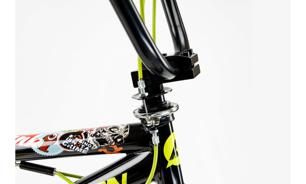 Velosipēds Karbon BMX 20 black-lime - 17