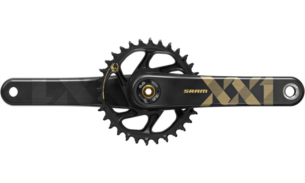 Priekšējie zobratu bloks SRAM XX1 Eagle Boost 148 DUB 1x12-speed 34T gold 