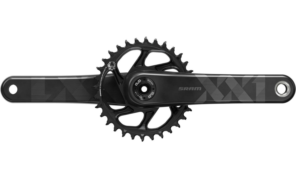 Priekšējie zobratu bloks SRAM XX1 Eagle Boost 148 DUB 1x12-speed 34T black 