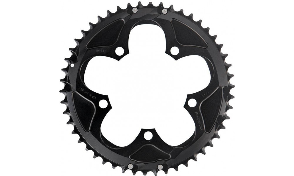 Priekšējā ķēdes riteņa SRAM Road 110mm for 50-34T alu 2x10-speed 50T black 