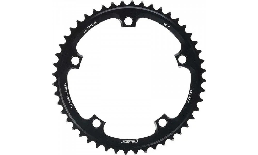 Priekšējā ķēdes riteņa SRAM Road Track 144mm alu 1-speed 48T black 