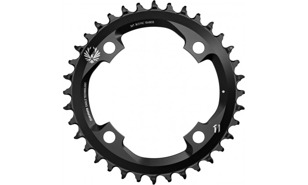 Priekšējā ķēdes riteņa SRAM Eagle X-Sync2 104mm alu 36T black 