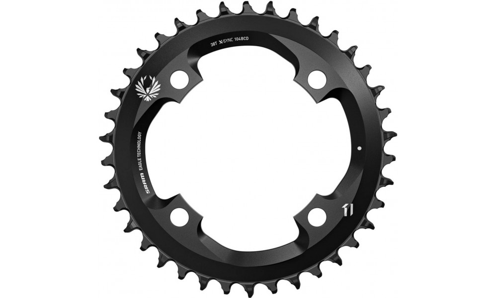 Priekšējā ķēdes riteņa SRAM Eagle X-Sync2 104mm alu 38T black 