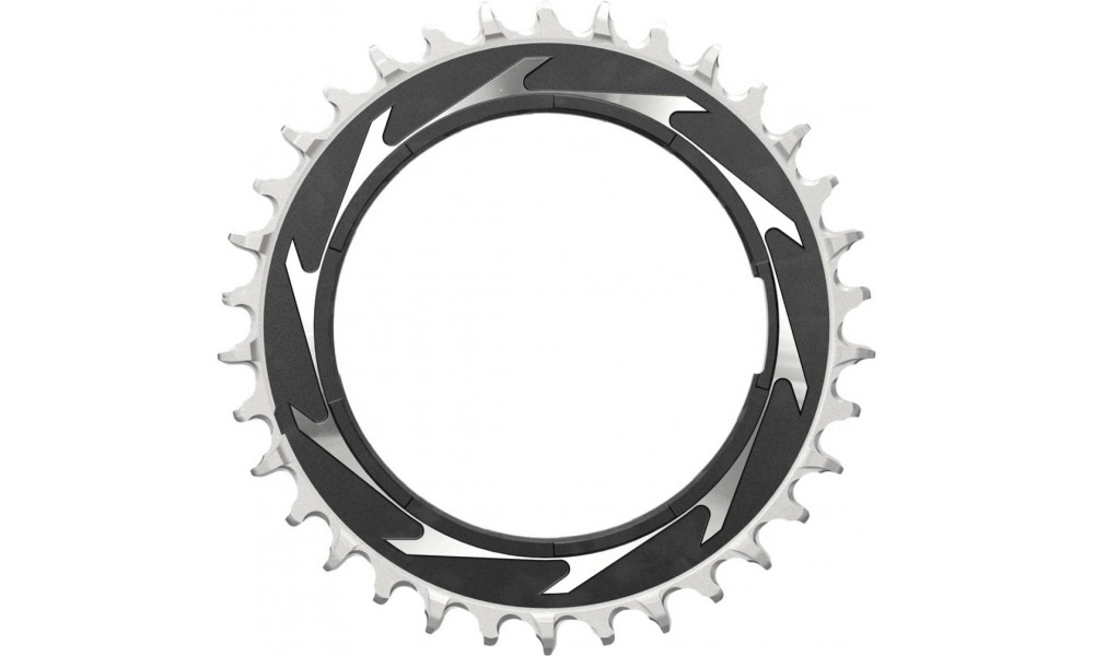 Priekšējā ķēdes riteņa SRAM XX SL Eagle T-Type D1 Thread Mount 3mm offset 34T black-silver 