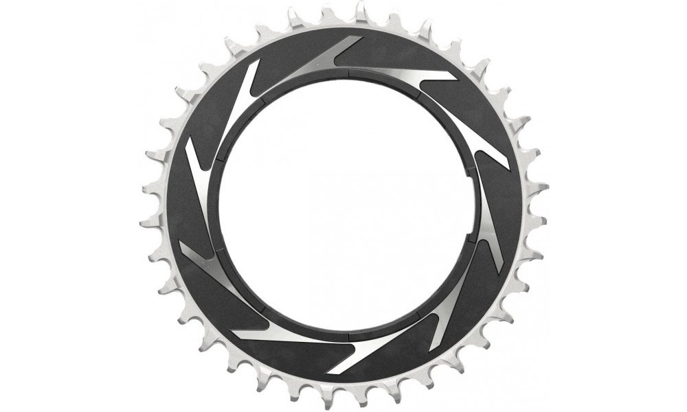 Priekšējā ķēdes riteņa SRAM XX SL Eagle T-Type D1 Thread Mount 3mm offset 36T black-silver 