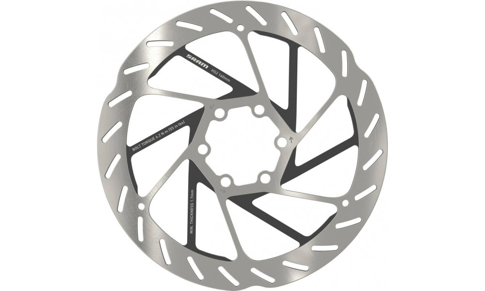 Bremžu disks SRAM HS2 Rounded 160mm 6-bolt 