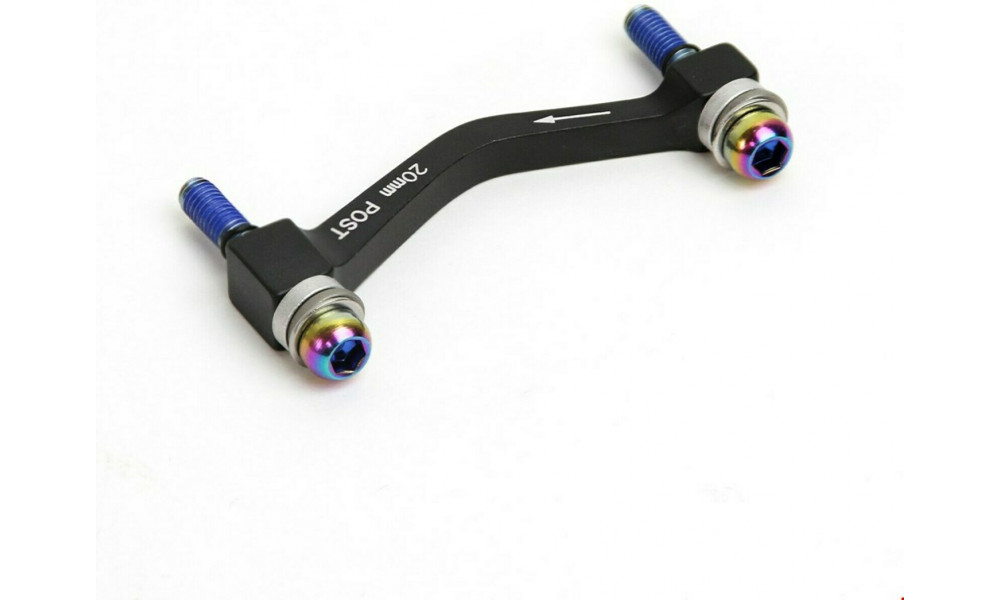 Disku bremžu adapteris SRAM Post Mount front 180mm/rear 160mm with stainless steel rainbow bolts 20mm CPS+standard 