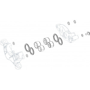 Disku bremžu suportu remonta komplekts SRAM pistons, seals and o-rings for Guide R/RS/RSCA1-B1/G2 RSC/ULT A1/G2 R/RS A1