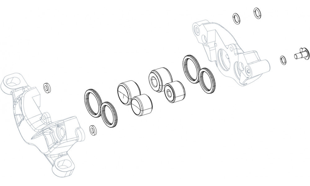 Disku bremžu suportu remonta komplekts SRAM pistons, seals and o-rings for Guide R/RS/RSCA1-B1/G2 RSC/ULT A1/G2 R/RS A1 