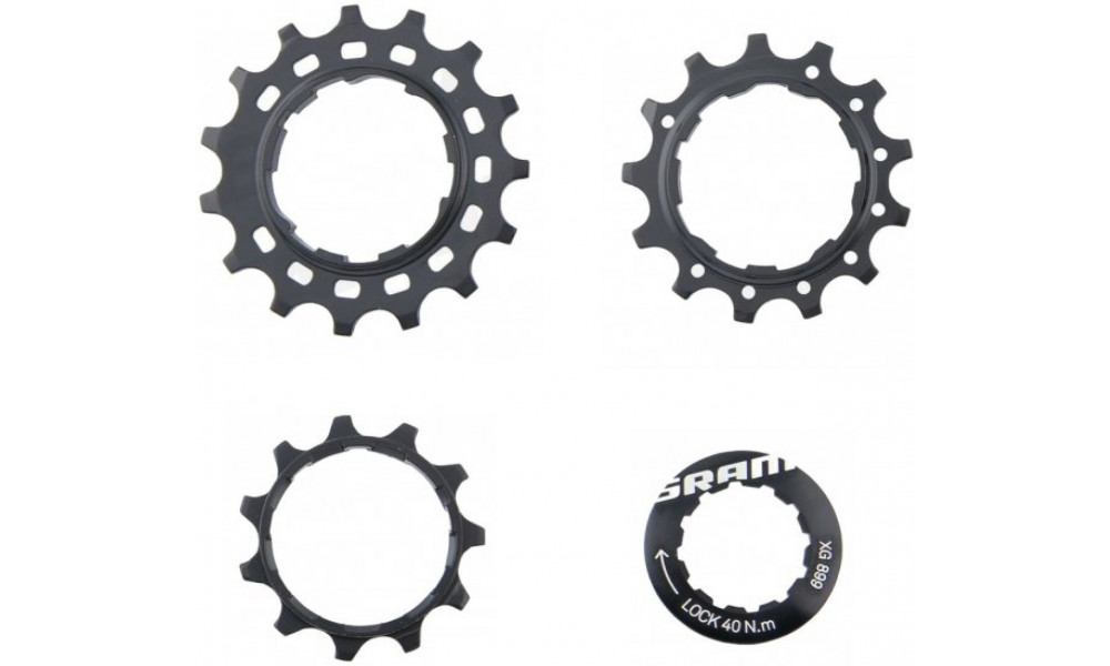 Aizmugurējās zobratiņu komplekts SRAM for XG-899 11T-13T-15T with lockring 