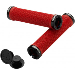 Stūres rokturi SRAM DH Silicone Lock-on double clamp red